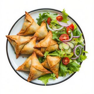 Samosa Vegetal Con Ensalada