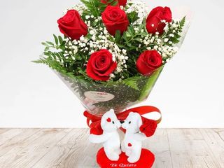 R. LOVE(6 Rosas & Peluche) 6,3