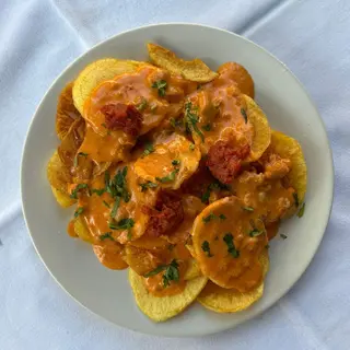 PATATAS BELLVER CON SOBRASADA