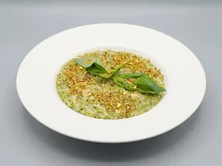 Risotto Al Pesto Con Pistacho