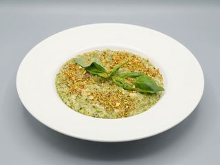 Risotto Al Pesto Con Pistacho