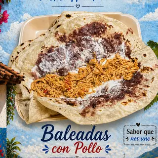 Baleadas con pollo