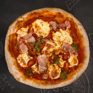 Pizza Jamón cocido braseado