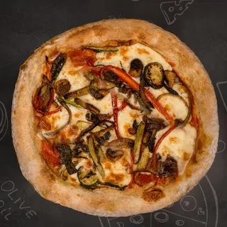 Pizza Champiñones y verduras salteadas