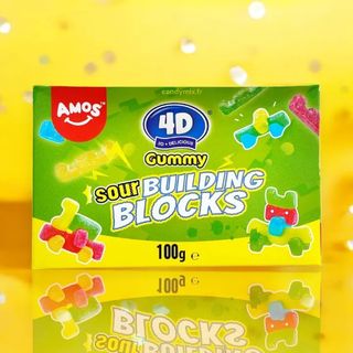 Amos  4D Gummy Sour  Building BLOCKS 100G