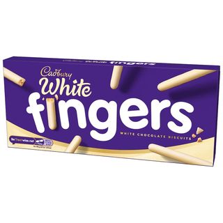CADBURY WHITE FINGERS 114G