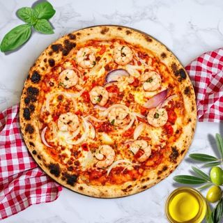 Pizza Gambas pil-pil  (32 Cm.)