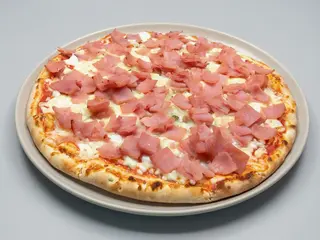 Pizza con jamón