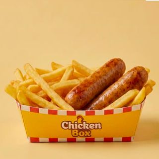 CHIPS WITH 2 SAUSAGES/ FRITES SAUCISSES