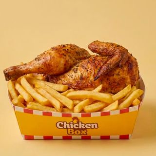 medio pollo con patatas