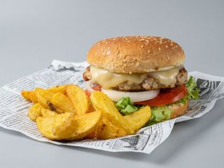 Hamburguesa con Jamón de york y Queso