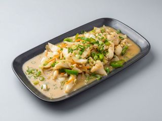 Sepia Salteada Al Estilo Asiático