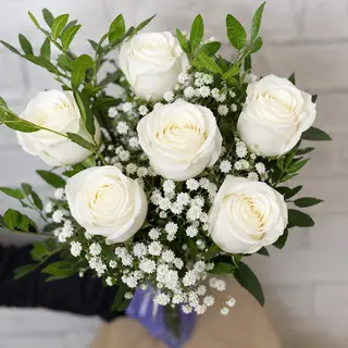 6 Rosas blancas
