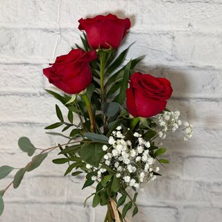 Trío de rosas rojas