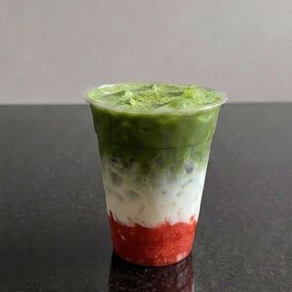 Strawberry Iced Matcha Latte