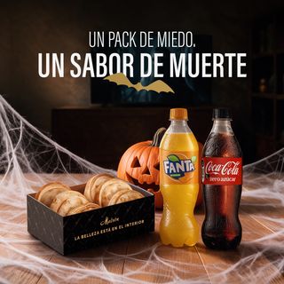 PACK DE MIEDO : 6 EMPANADAS + 2 BEBIDAS