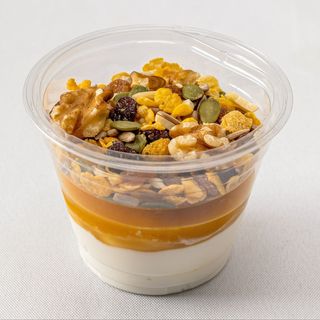 VASITO DE YOGURT & MANGO, MIEL Y FRUTOS SECOS
