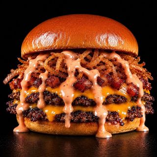 Love of bacon burger