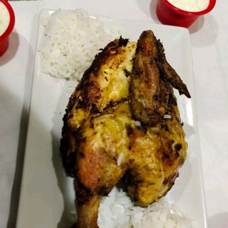 1/2 Pollo a l'ast con Arroz