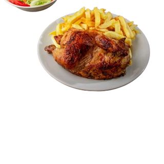 1/2 pollo con Patatas fritas 