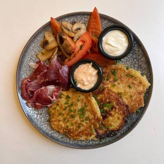 Tortitas de patata con jamon