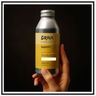 DRINK WATERS HAPPY - 470ml - Pear & Yuzu + Vitamin C, Zinc, Magnesium, L-Tyrosine, Natural Caffeine