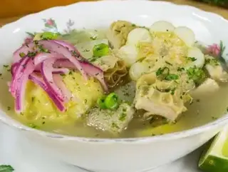 Caldo de mondongo +Arroz