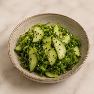 Ensalada de wakame y pepino