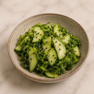 Ensalada de wakame y pepino