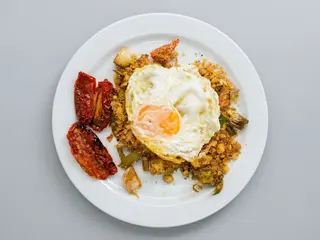 Migas con huevo