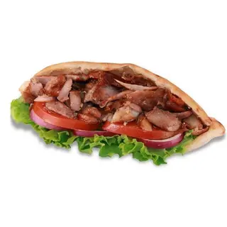 Menu ķebab pita solo carna mixto +patatasa +babida