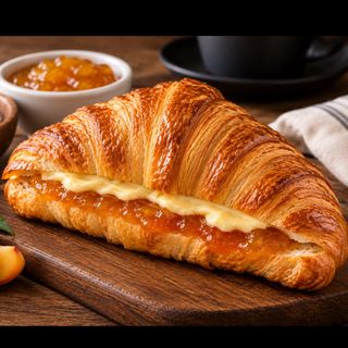 Croissant Mantequilla Mermelada de Melocotón