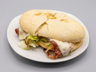 Mollete Bacon Completo con Mayonesa 