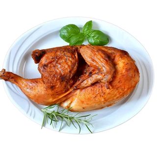 1/2 pollo con patatas brava