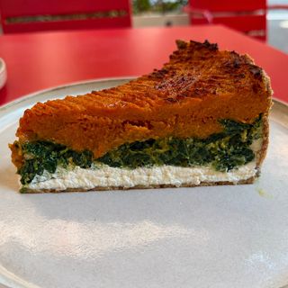 Tricolor con calabaza, espinaca y ricotta