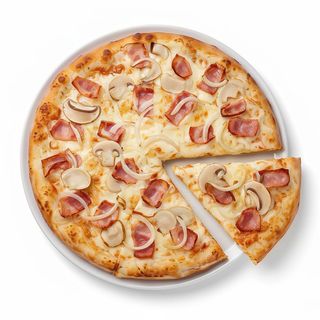 Pizza carbonara gourmet