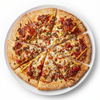 Pizza súper cheese burger (18 cm.)