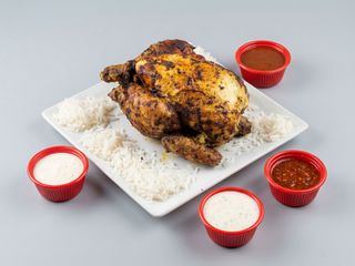 Pollo A L`Ast Entero (3 Uds.) Con Arroz + Alitas De Pollo