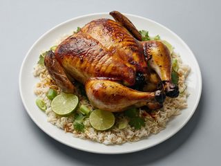 Pollo A L`Ast Entero (1 Ud.) Con Patatas Y Vino