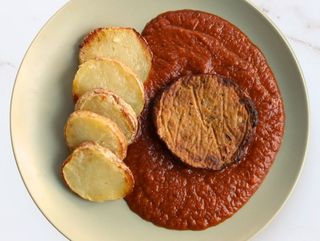 Hamburguesa de garbanzos en s.tomate con patata (400g)