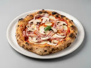 pizza pancetta y champiñones