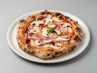 pizza pancetta y champiñones