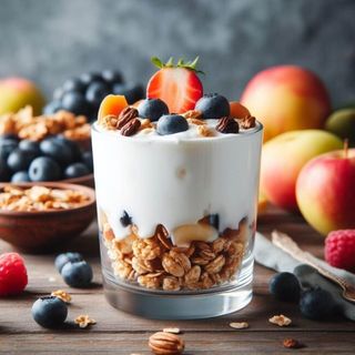 Bowl de yogurt con granola y frutas