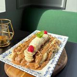 Baghrir Con Amlou Plátano