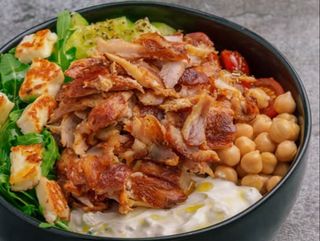 Summer Mix Chicken-Pork rice bowl