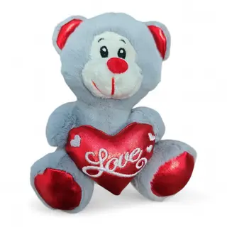 Osito Gris Corazón Love