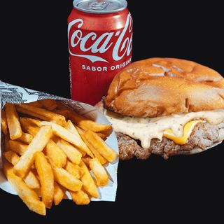 MENU DOUBLE TRUFFLE CHICKEN SMASH BURGER