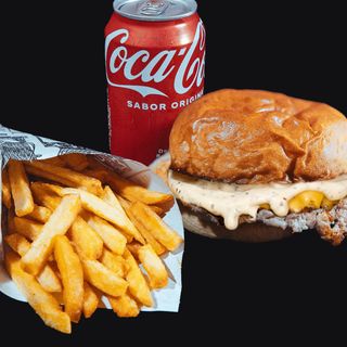 MENU SINGLE TRUFFLE CHICKEN SMASH BURGER