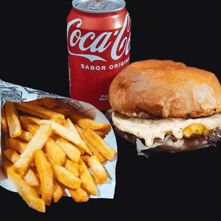 MENU DOUBLE TRUFFLE BEEF SMASH BURGER