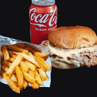 MENU TRIPLE TRUFFLE CHICKEN SMASH BURGER